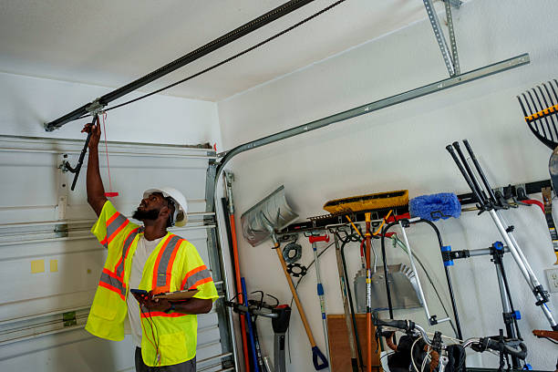 Professional Garage Door Panel Replacement technician working in Pierceton, IN